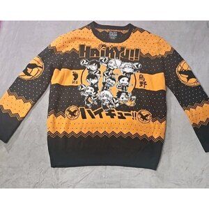 Haikyu Sweater Boxlunch Karasuno Crows Chibi Team Holiday Exclusive XL (HL32)